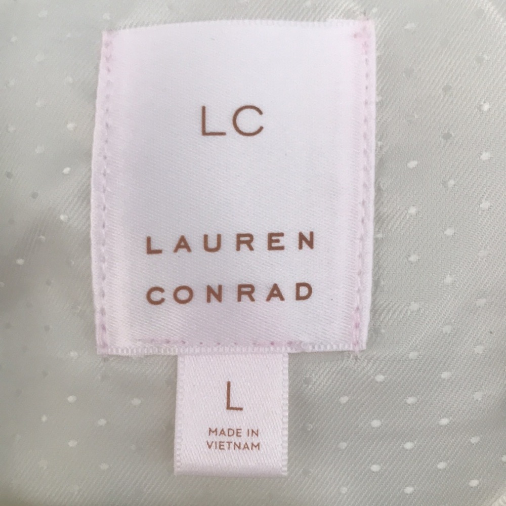 Lauren Conrad Spring Floral Light Cream Blazer One Button Closure size Large - Picture 5 of 7